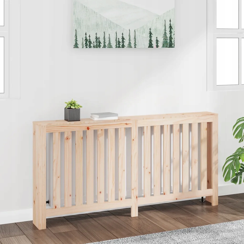 Petrashop Kryt na radiátor 169 x 19 x 84 cm masivní borové dřevo Hnědá 822