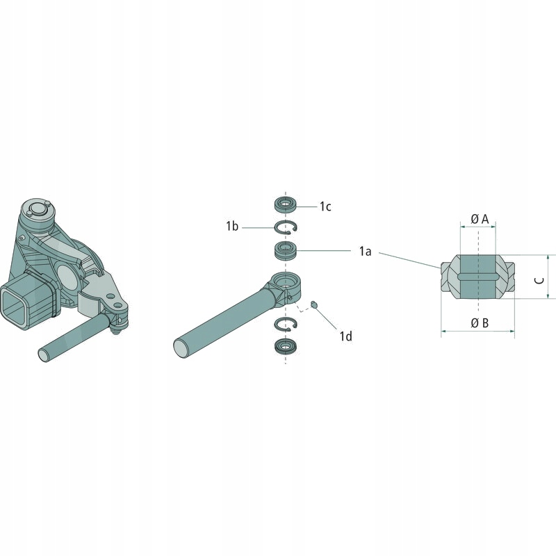 A.D.R Zestaw naprawczy przegubu kulowego