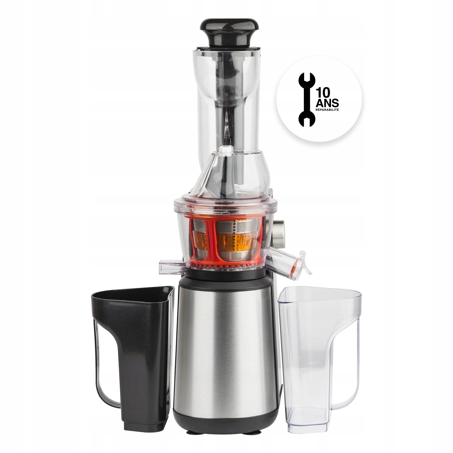 HKOENIG Wolnoobrotowa Wyciskarka 1L 400W Stal Nierdzewna Czarna Wersja 2 — miniatura 2