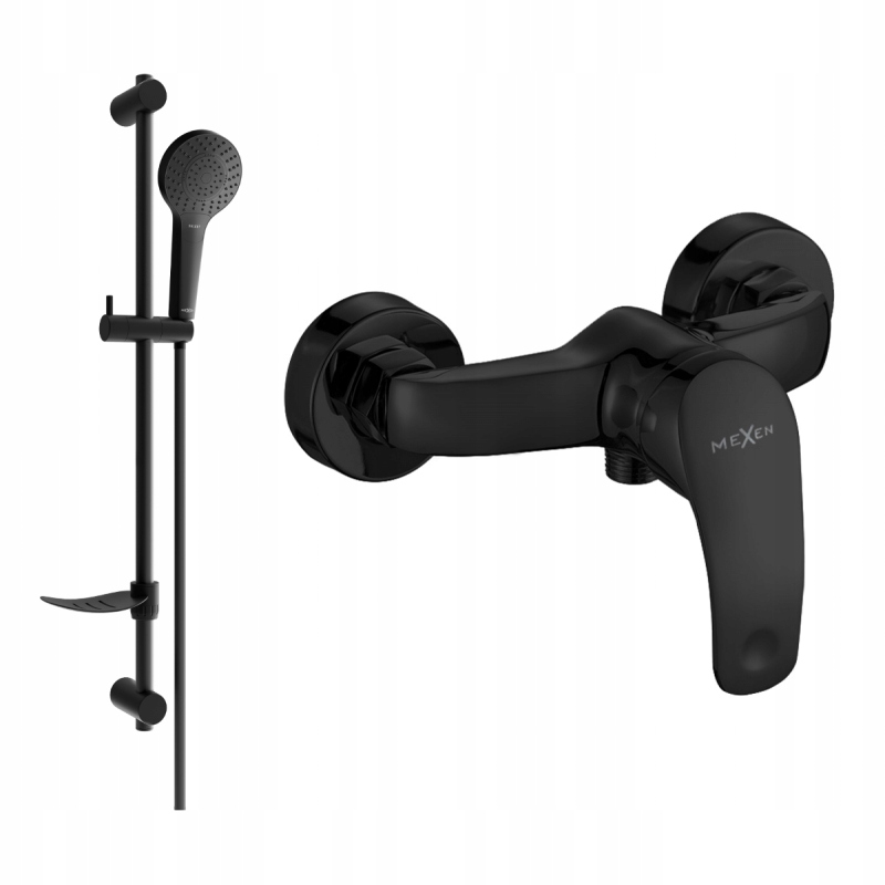Mexen Fabia DF05 sprchová batéria so sprchovou zostavou, čierna
