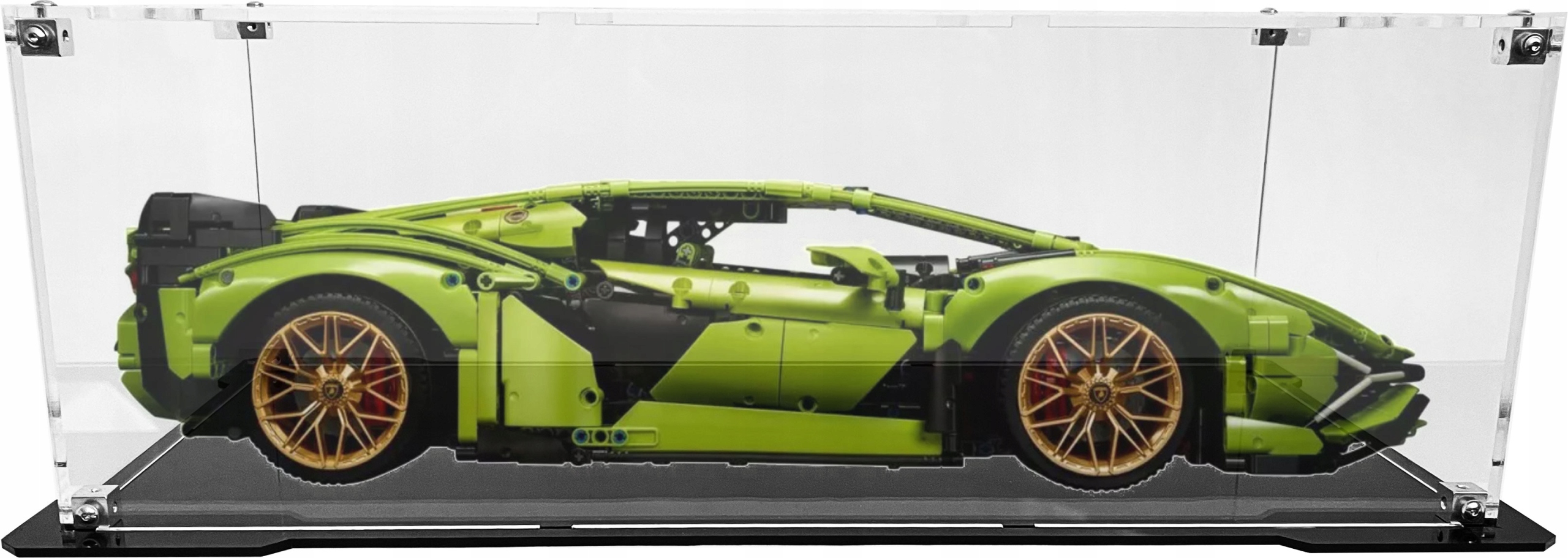 Vitrína s černou základnou pro stavebnici Lego 42115 Lamborghini Sian Fkp 37