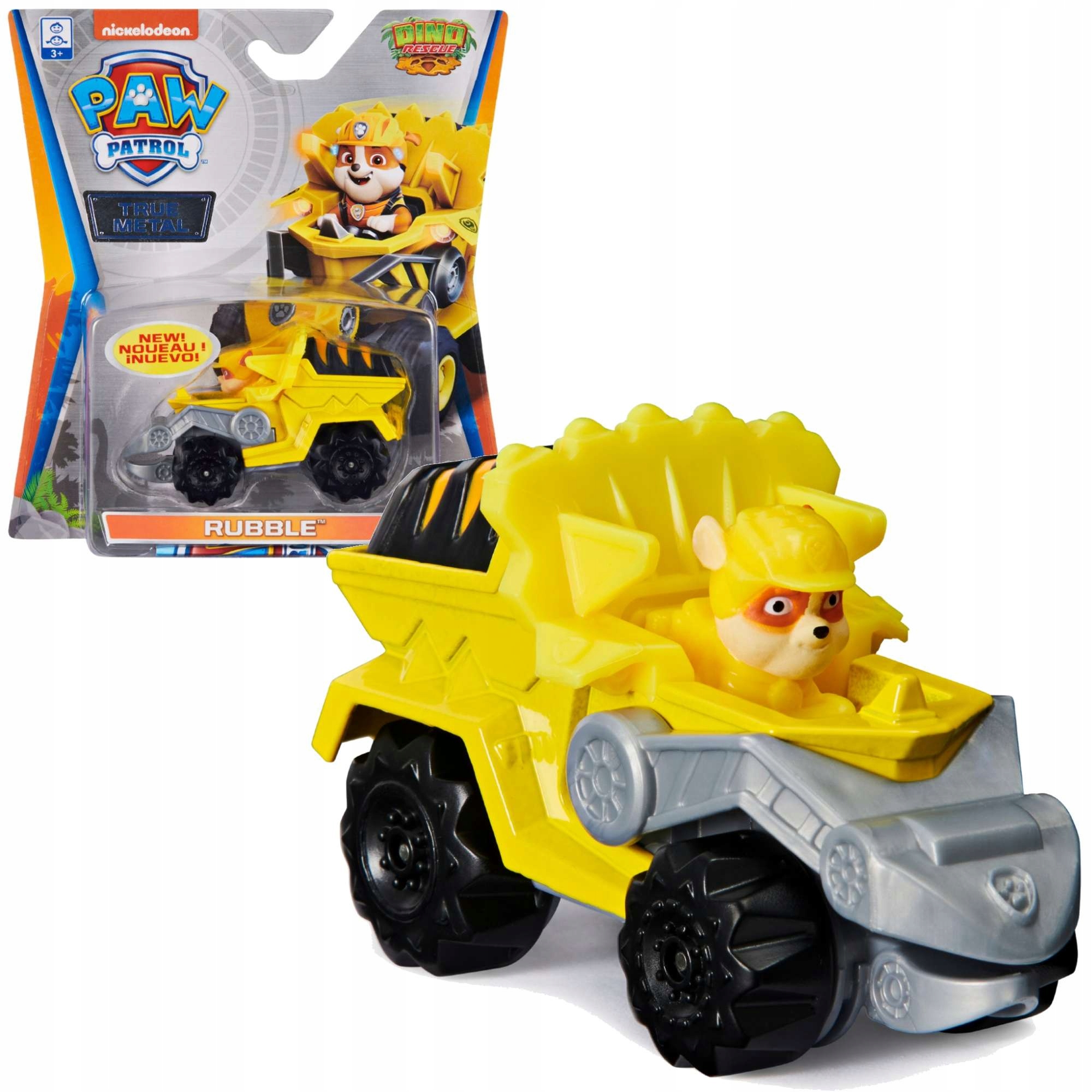 

Psi Patrol Rubble Pojazd Metalowy Z Figurką Dino
