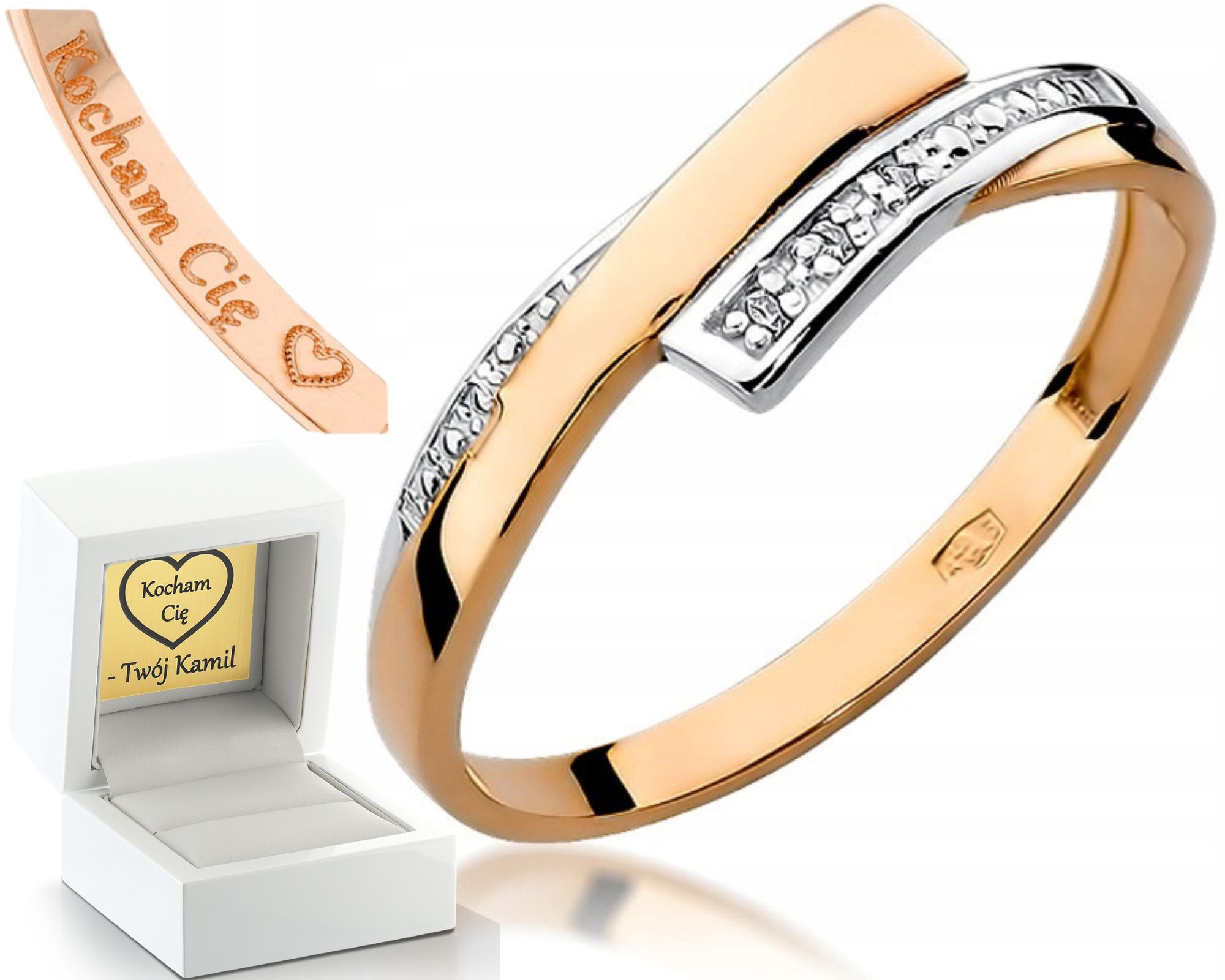 Prstýnek Z Růžového Zlata S Brilianty 585