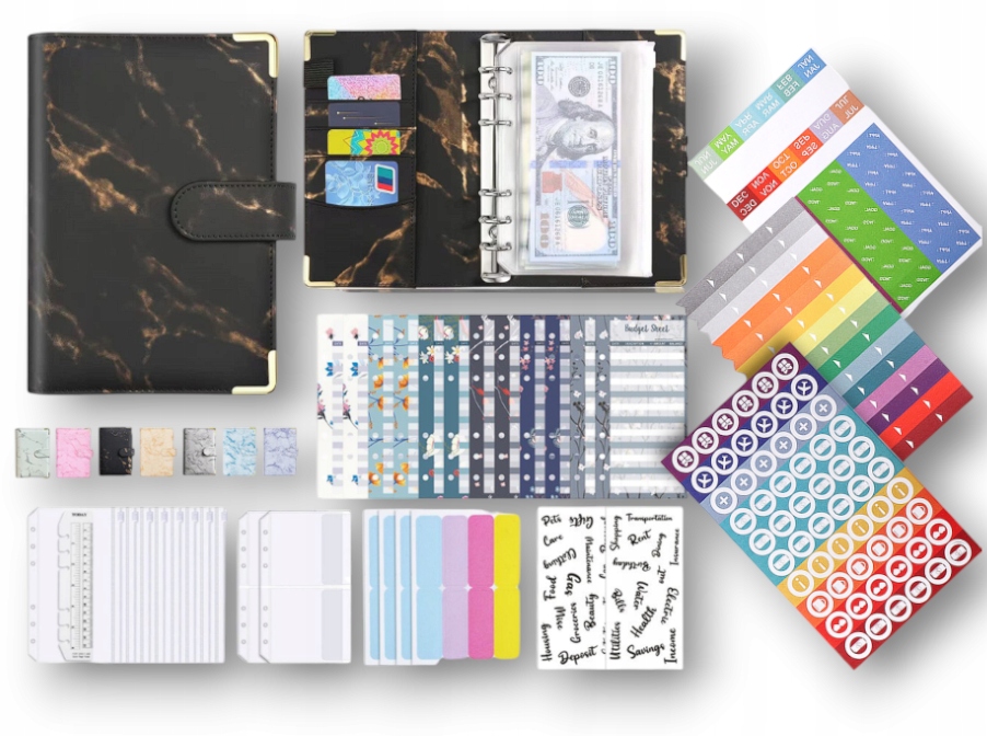 A6 SEGREGATOR BUDŻETOWY ORGANIZER WYDATKÓW ZESTAW PLANER PIENIĘŻNY PIENIĄDZ