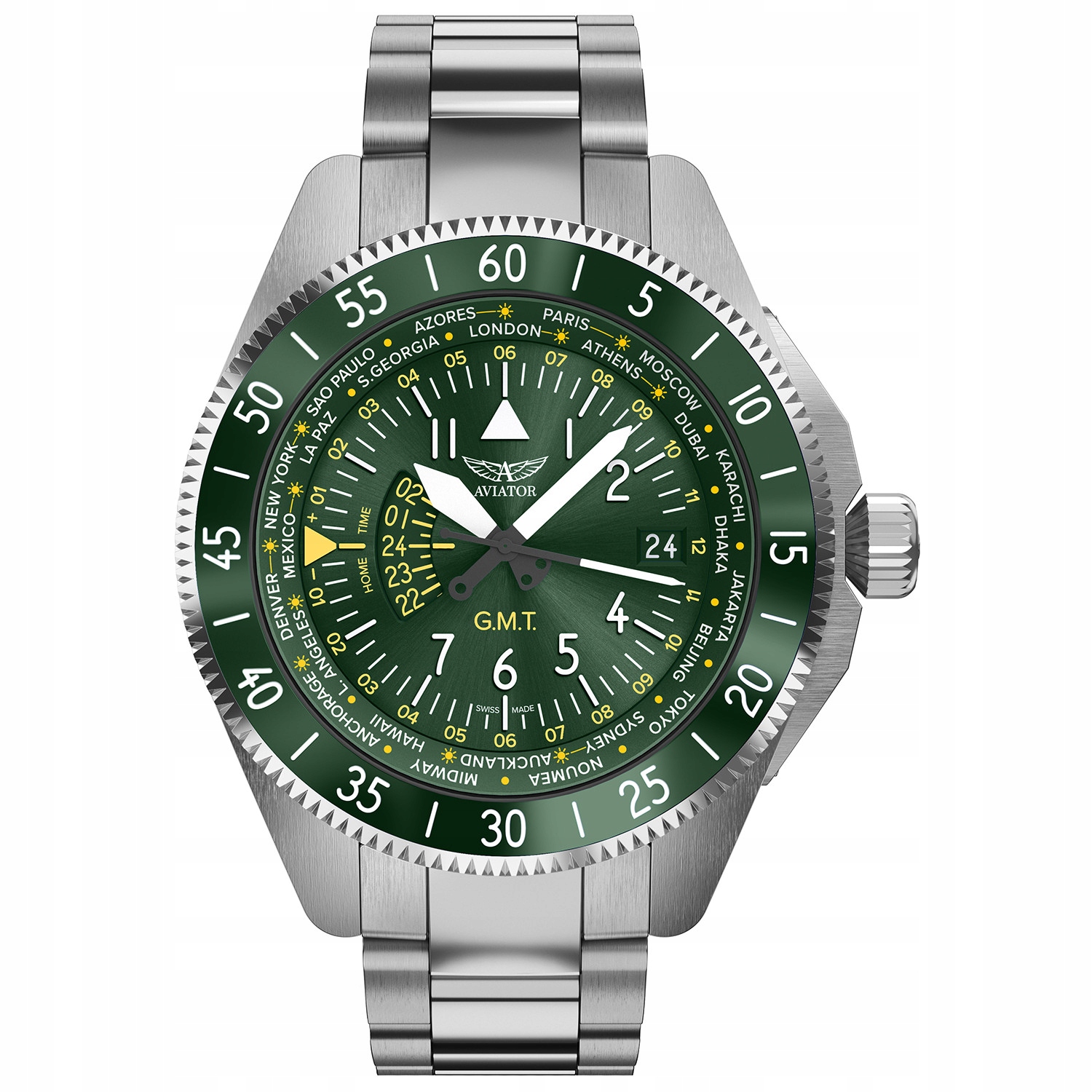 Zegarek Męski Aviator V.1.37.0.309.5 srebrny