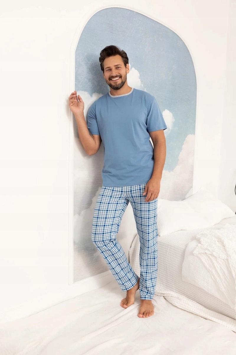 Pánské Pyžamo 6002/3XL, Modrá Barva