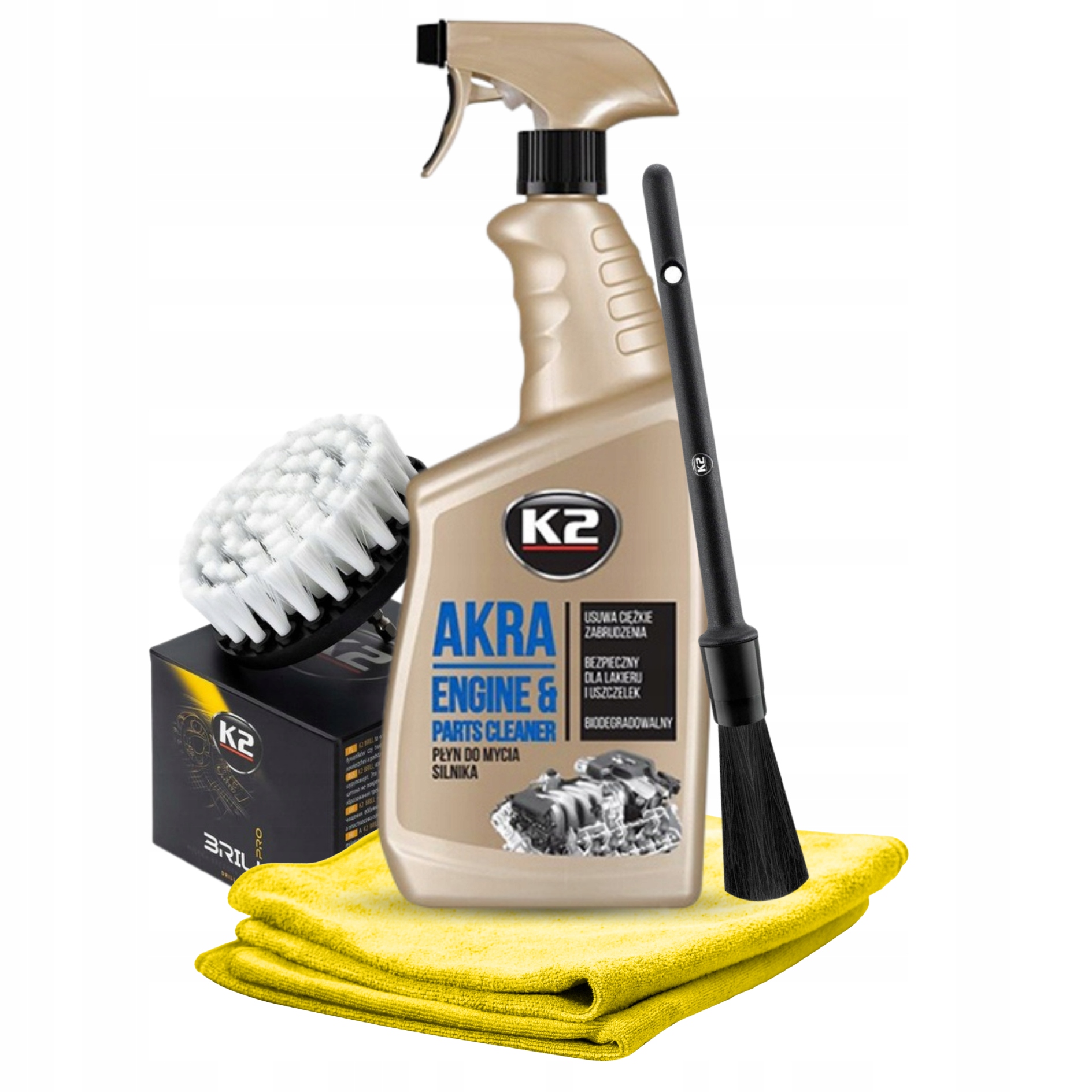 

K2 Akra płyn do mycia silnika szczotka i pędzel