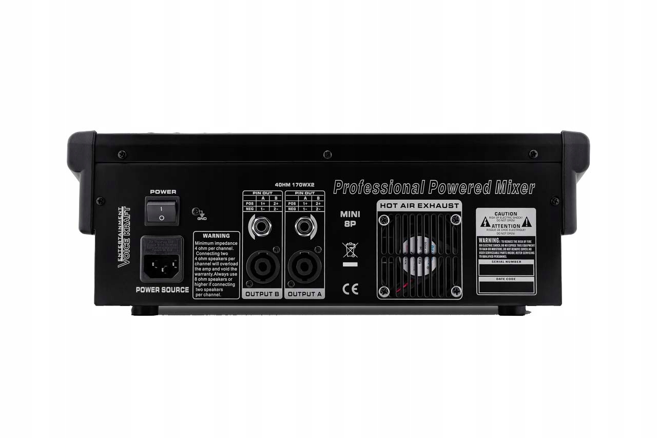 ZESTAW ESTRADOWY 2400W POWERMIKSER BLUETOOTH + 8 K Marka Voice Kraft