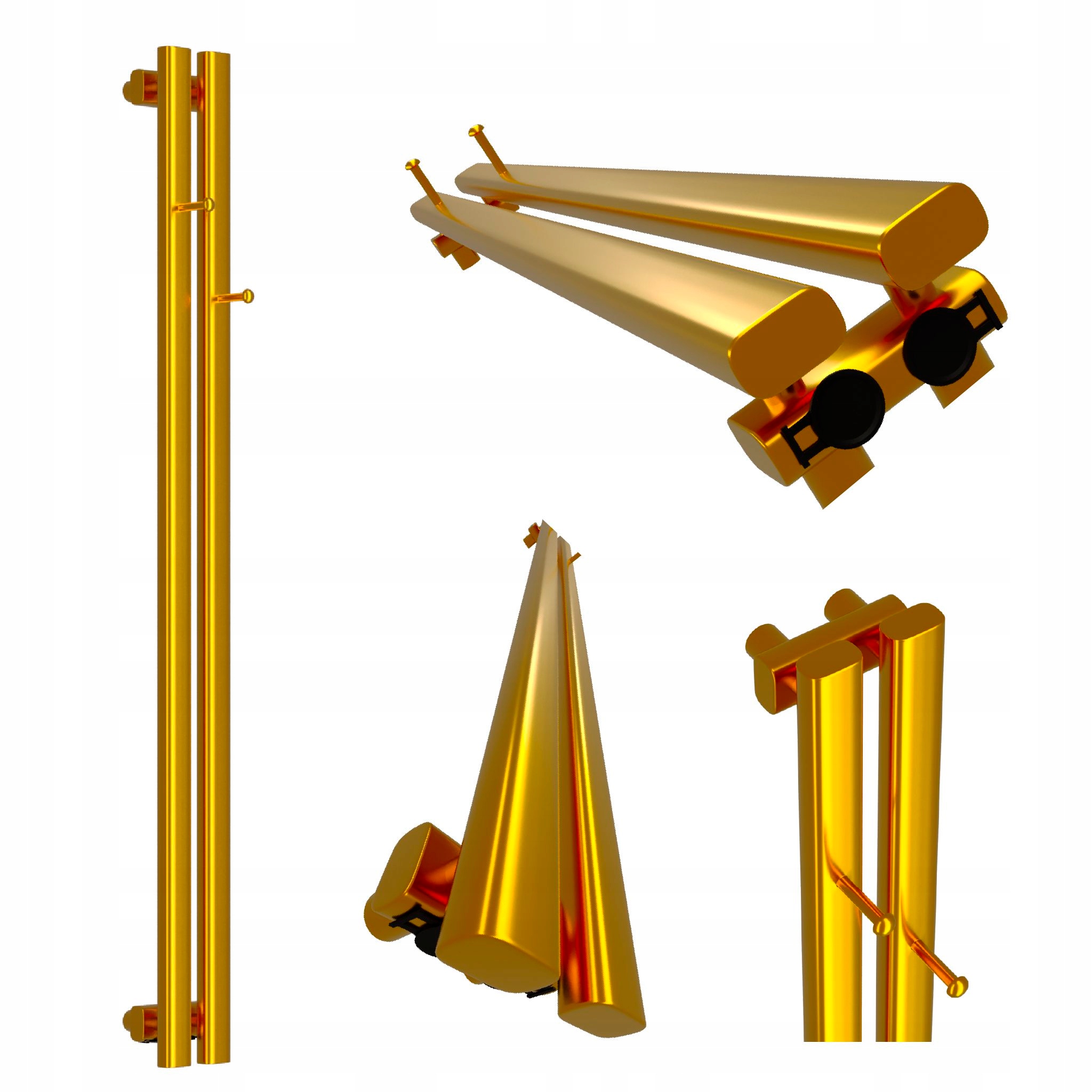 Dekorativní radiátor HORYZONT2 Hook 120x13 zlatý