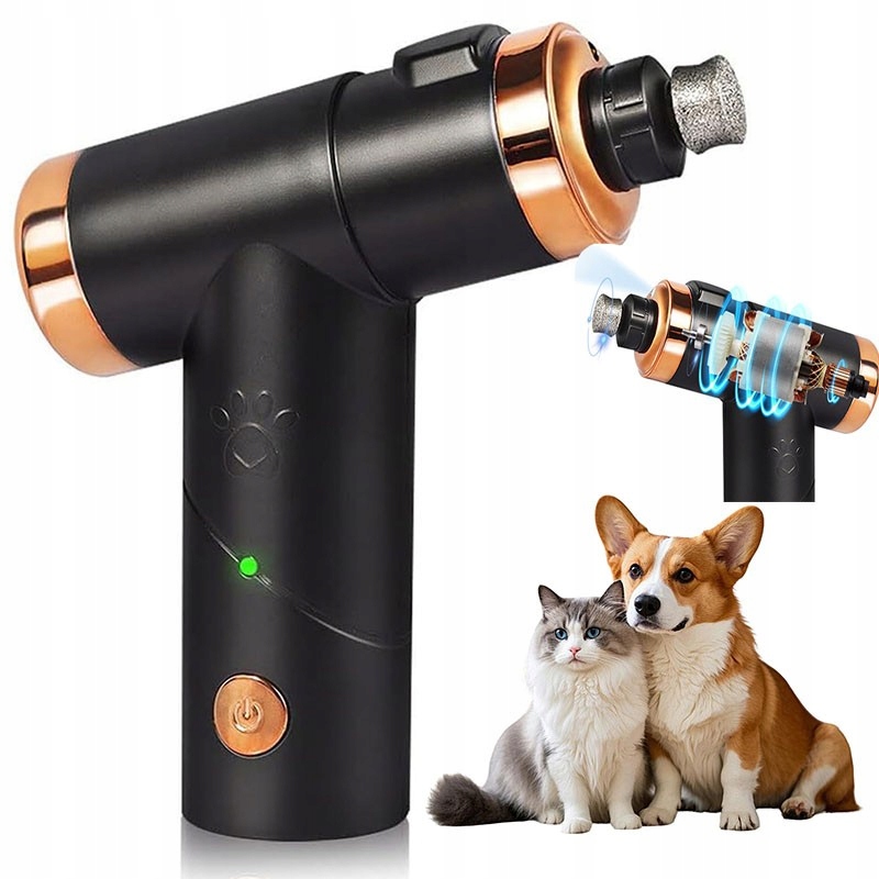 Levně Zastřihovač psů, holicí strojek na psy, elektrický pilník, dráp, profesionální 2rychlostní Led světlo