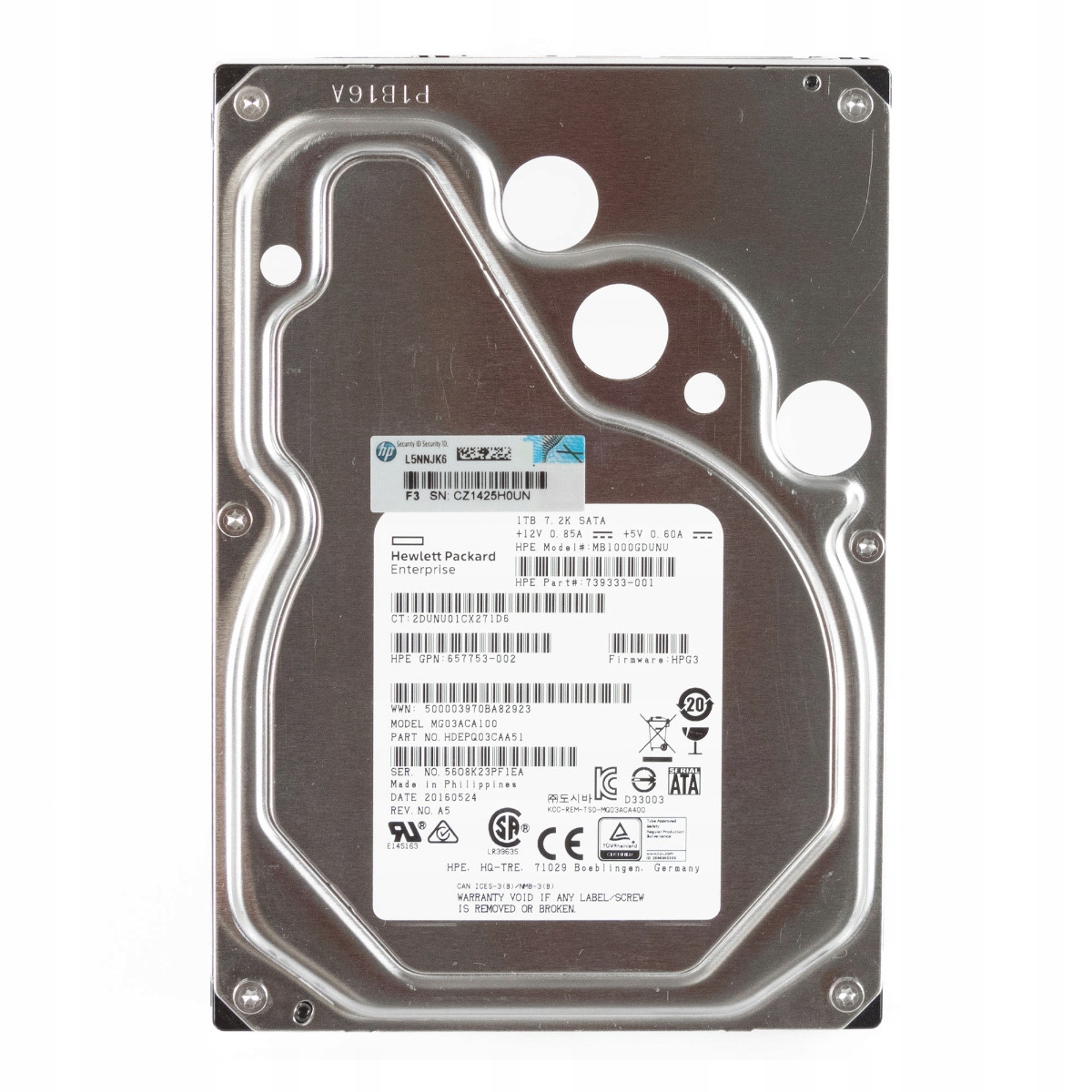 Hp 739333-001 1TB 7.2K 64MB Sata III 3.5'' MB1000GDUNU