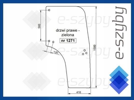 sklo Steyr Kompakt pravé dveře