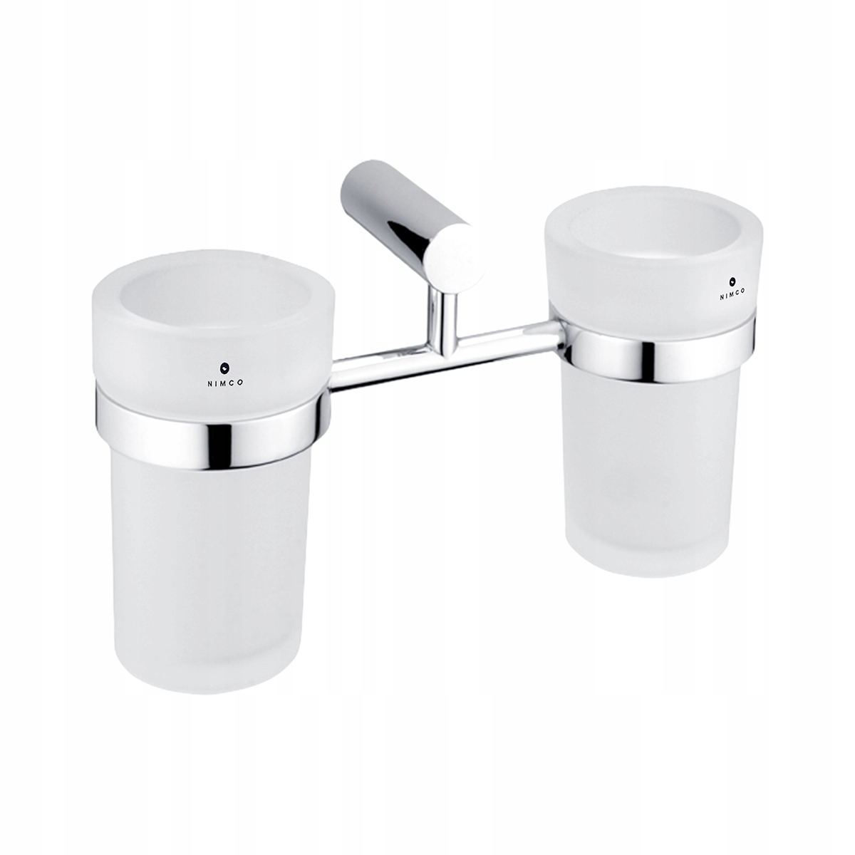 Nimco Bormo chrom koupelnový dvojitý držák na kartáčky, sklo Br 11058DW-26