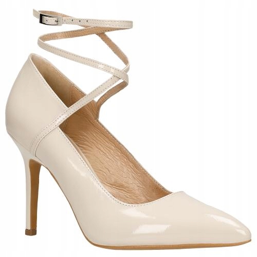 Dámské lodičky na podpatku Wojas béžové, vel.