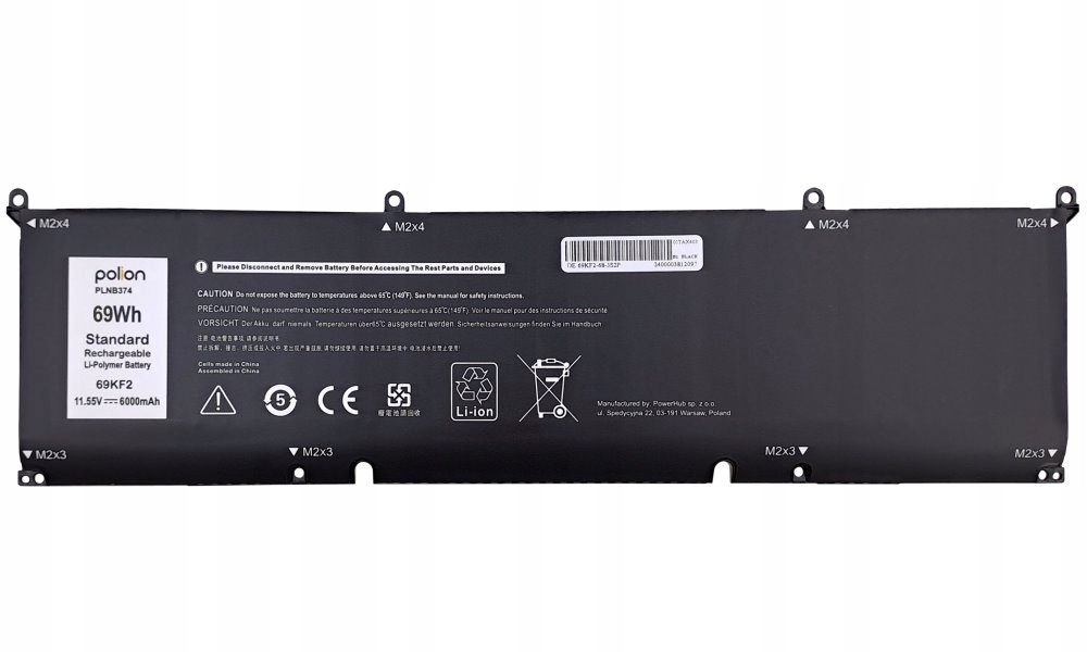 Trx Baterie Polion 69KF2 pro notebooky Dell 451-BCQI 8FCTC Precision G15 55