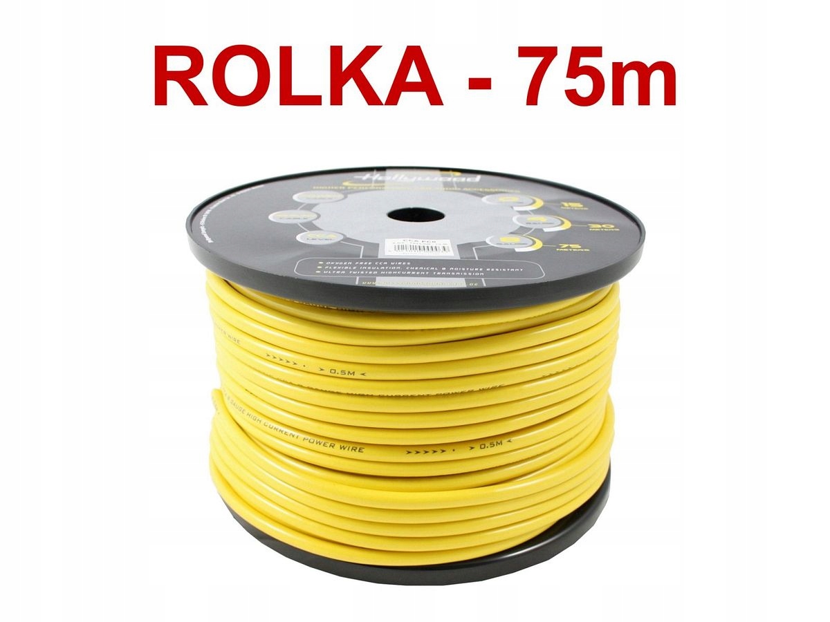 Hollywood Cca PC-Y8 – napájací kábel 8,5 mm2 /75 m