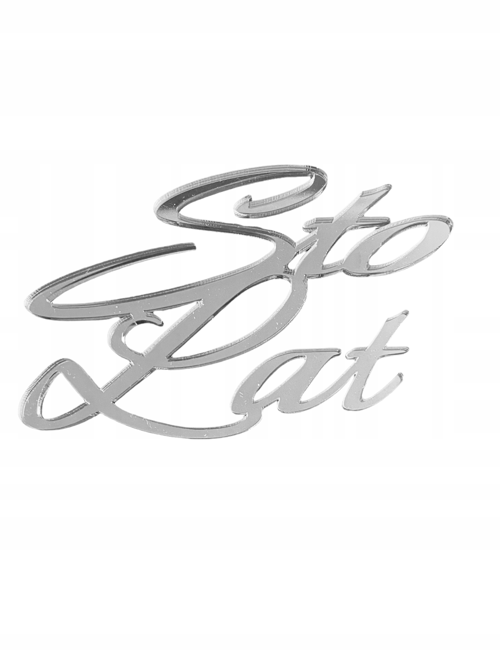 

Topper Na Bok tortu Sto Lat Złote Lustro Srebrny