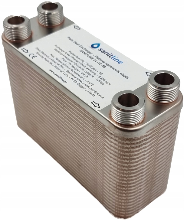 Výmenník Tepla Sanitline 50 Doskový Výkon 45 kW 4x3/4" Cowu Gaz Ekogroszek