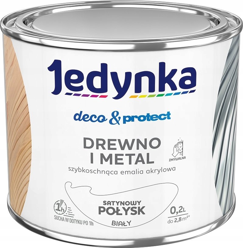

Jedynka Drewno i Metal Satynowy Połysk Biały 0,2L