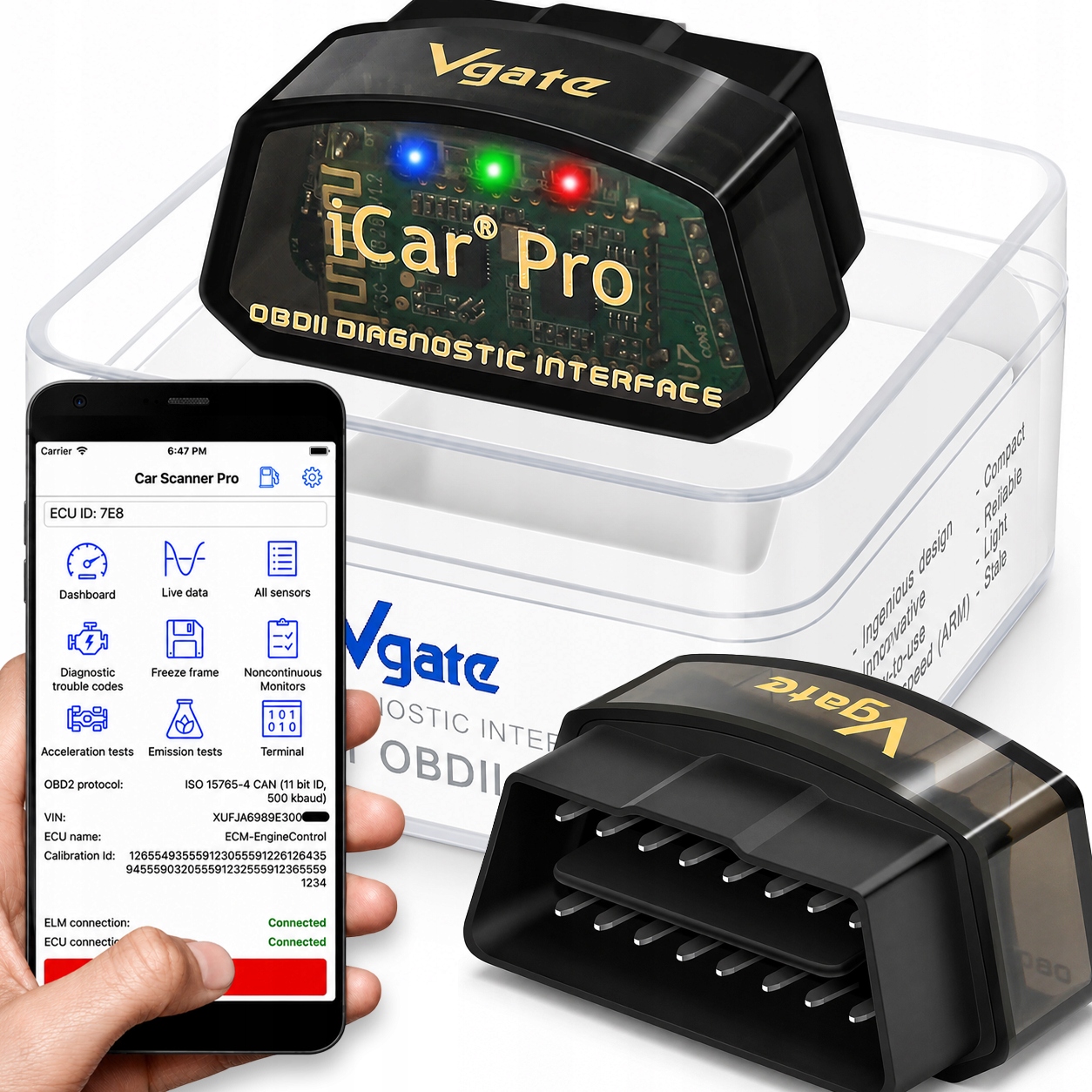 Rozhraní Vgate iCar Pro Bt 4.0 BT5.0 iOS Bluetooth ELM327 Diagnostický Pl