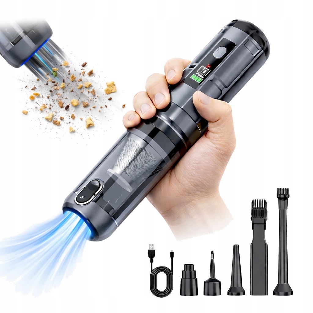 Silný kompaktní vysavač vysavač, spolehlivý a moderní design 3v1