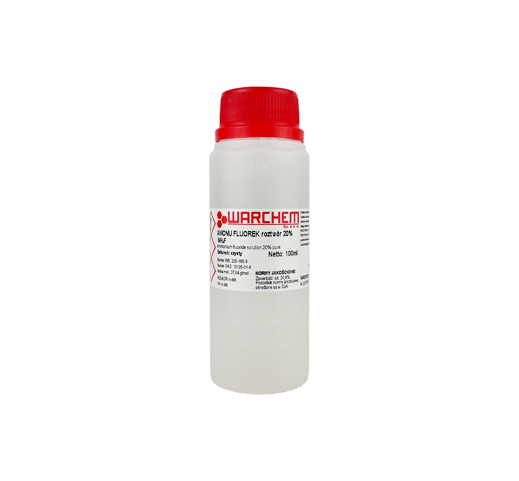 

Fluorek Amonu roztwór 20% czysty 100ml