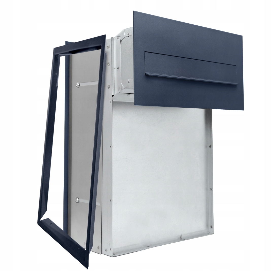 Skrzynka na listy przelotowa do wmurowania PN620 antracyt 7016 +maskownica