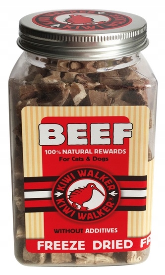 Psí Pamlsek Pro Kočky Lyofilizované Hovězí Maso 100% Maso Kiwi Walker 40 G