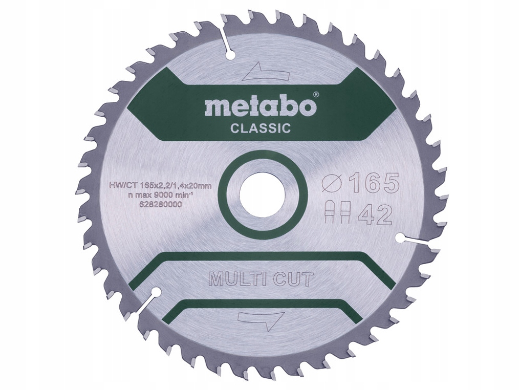 Metabo kotouč na řezání kovu sendvičových panelů 165x20 mm 40Z 628273000