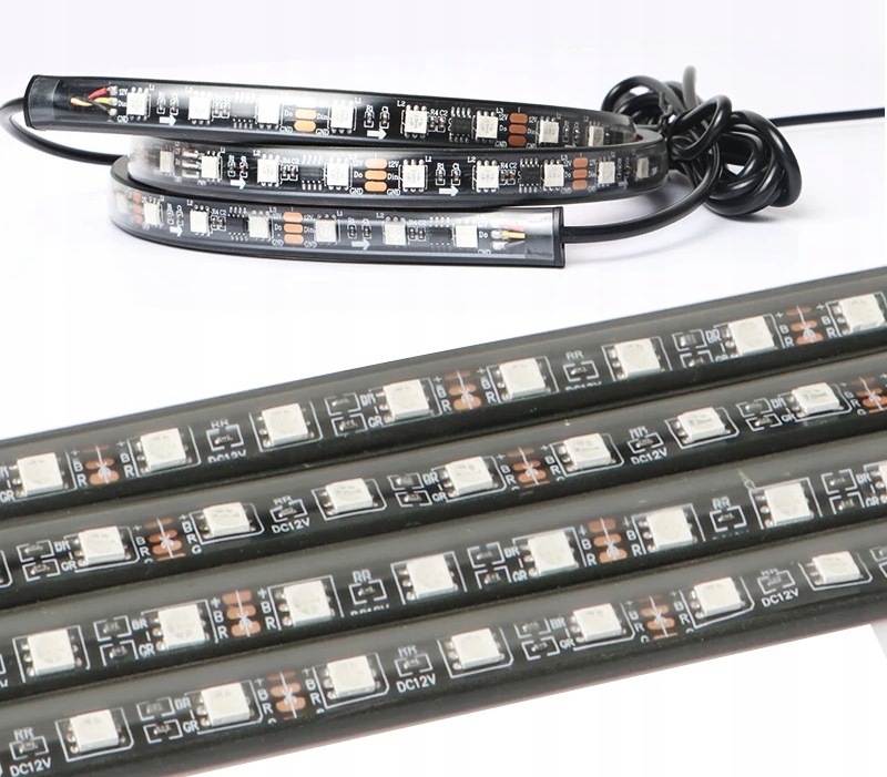 TAŚMA LED POD SAMOCHÓD ŚWIATŁA NEON RGB APLIKACJA Stan opakowania oryginalne