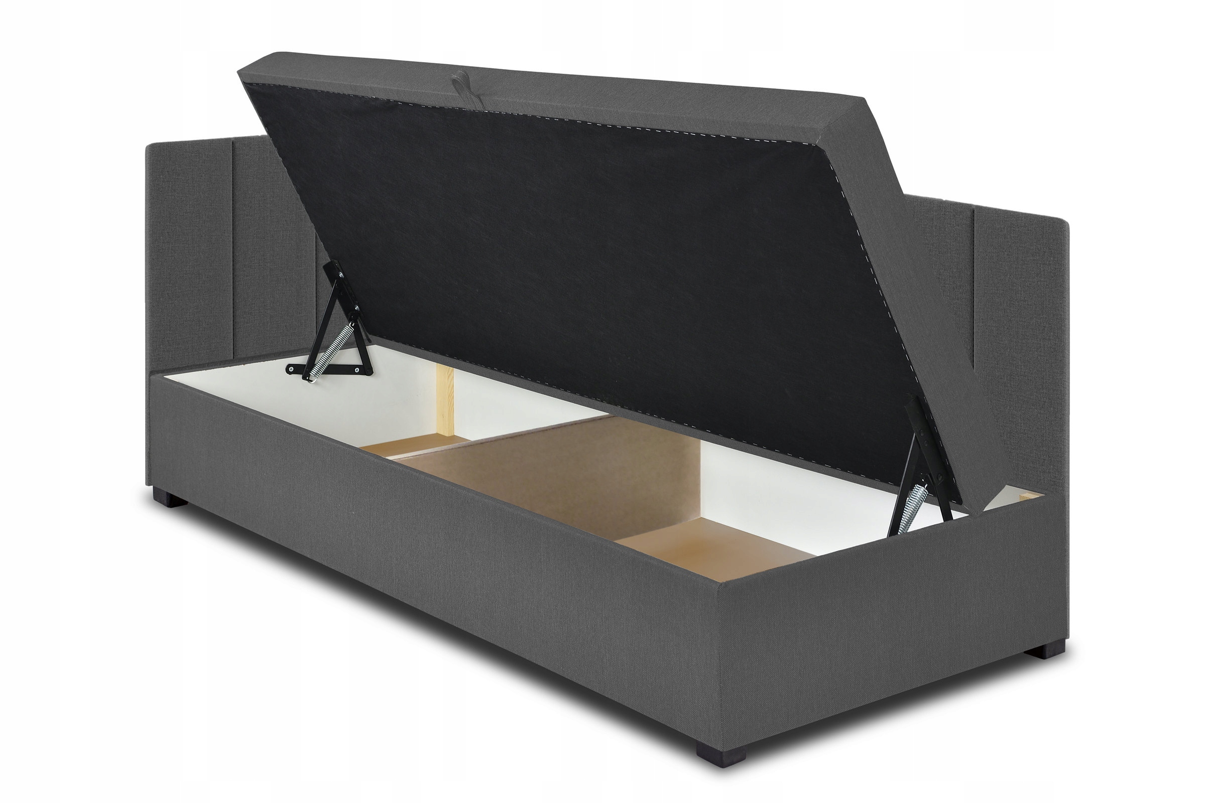 Łóżko narożnik, tapczan Nela 90 cm+poduszki Gratis Długość mebla 195 cm