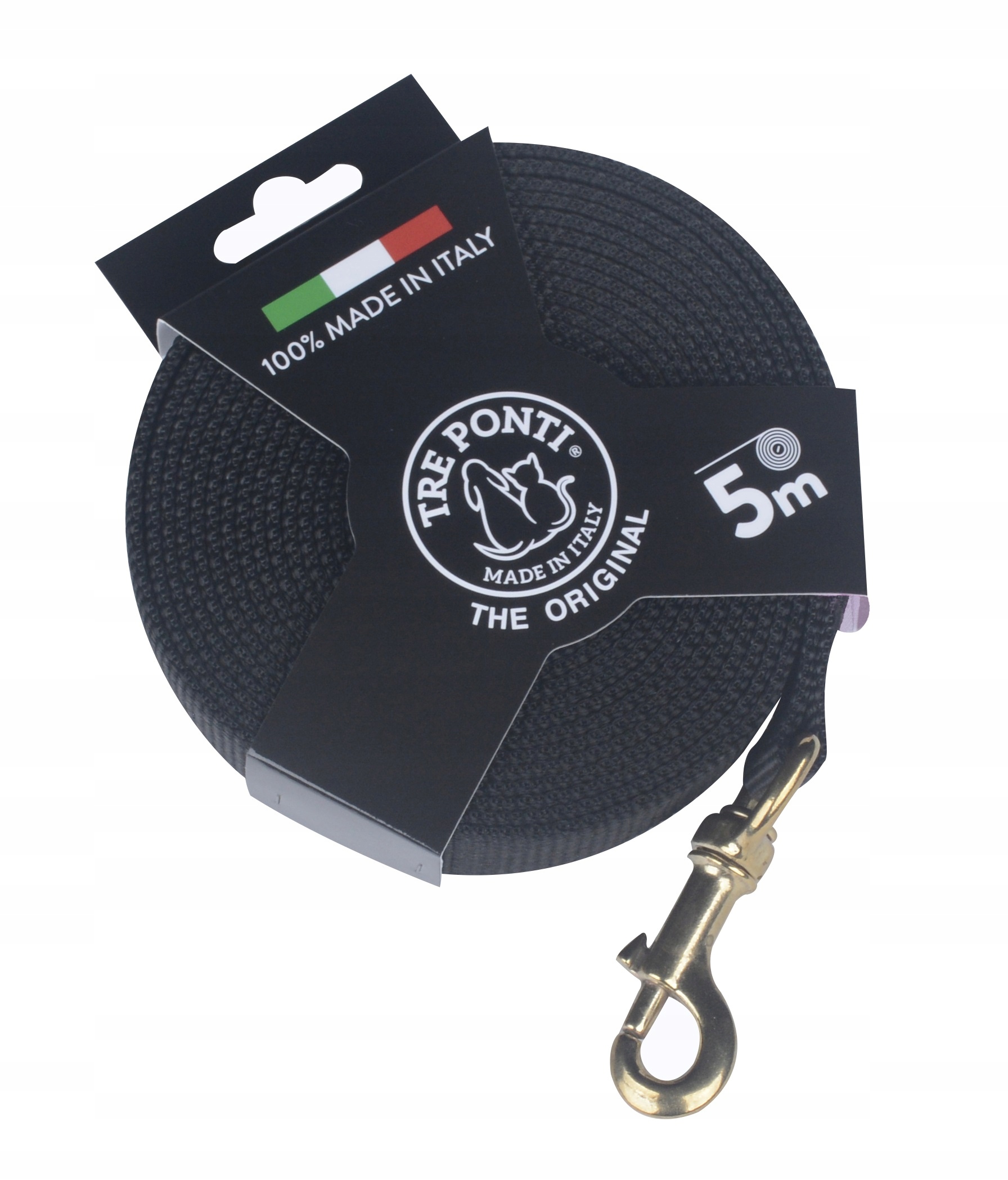 

Smycz Treningowa taśma 2,5cm Czarna 5m Tre Ponti