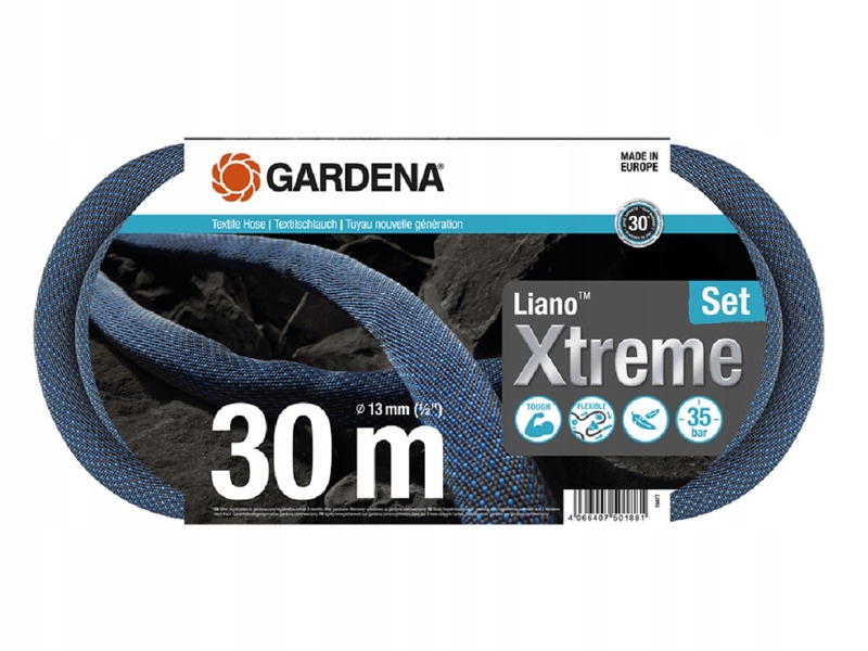 Wąż ogrodowy Gardena Liano Xtreme (30m) Zestaw