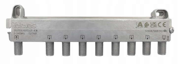Rozgałęźnik 1/ 8 Splitter Sygnału Telewizyjnego Antenowego Televes 519508