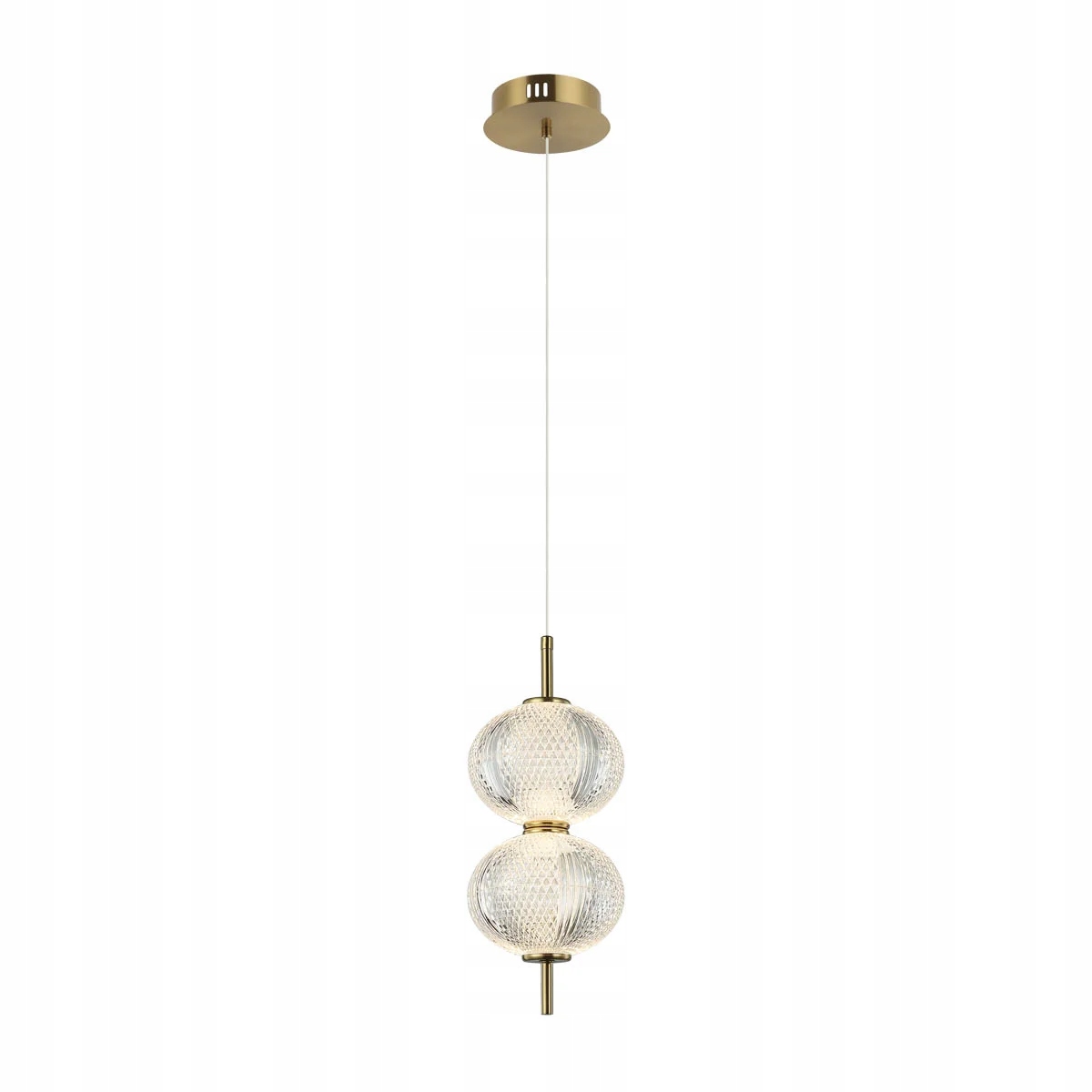 Italux Závesná lampa Lazie Led 10W Mosadzná sklenená bombička 3000K