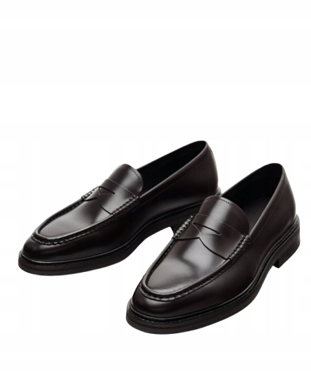 Massimo Dutti Hnědé Kožené Mokasíny Hladké Elegantní 44 3DA