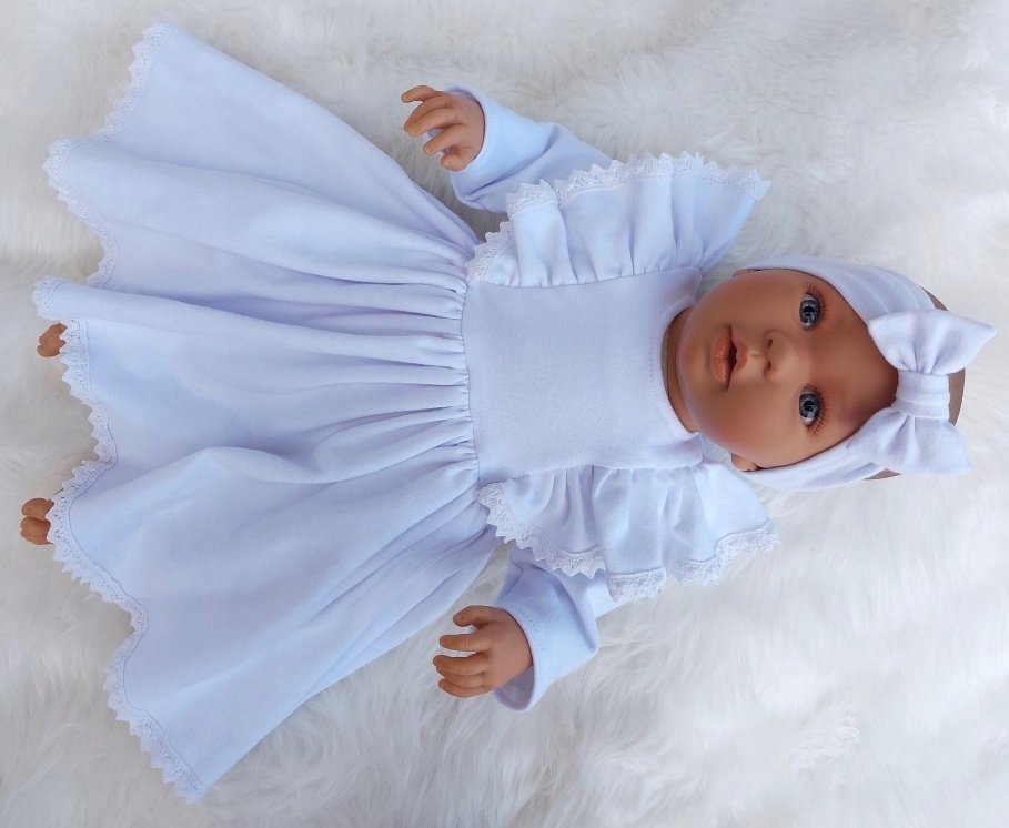 SUKIENKA Z OPASKĄ BAWEŁNIANA KOMPLET DO CHRZTU R.62 Płeć Dziewczynki