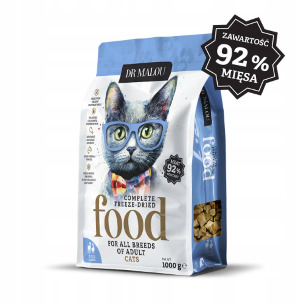 Karma Dr Malou liofilizowana karma pełnoporcjowa Kaczka z jagnięcią 500g