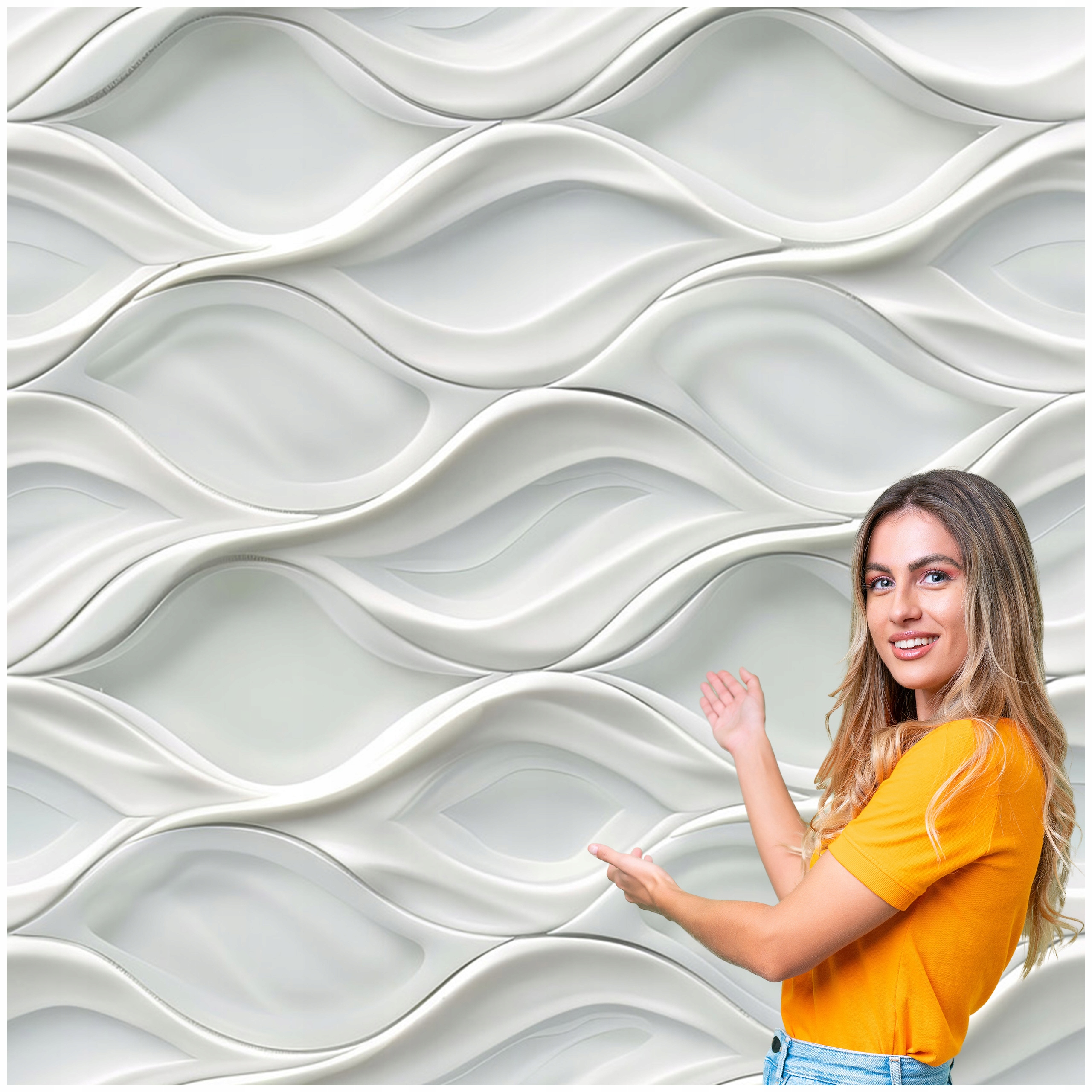 Fototapeta 3D Geometrické Pozadí Listy Vlny 490x280 GTA14W