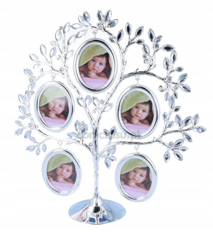 Ramka na zdjęcia drzewko genealogiczne ozdoba 5 x foto