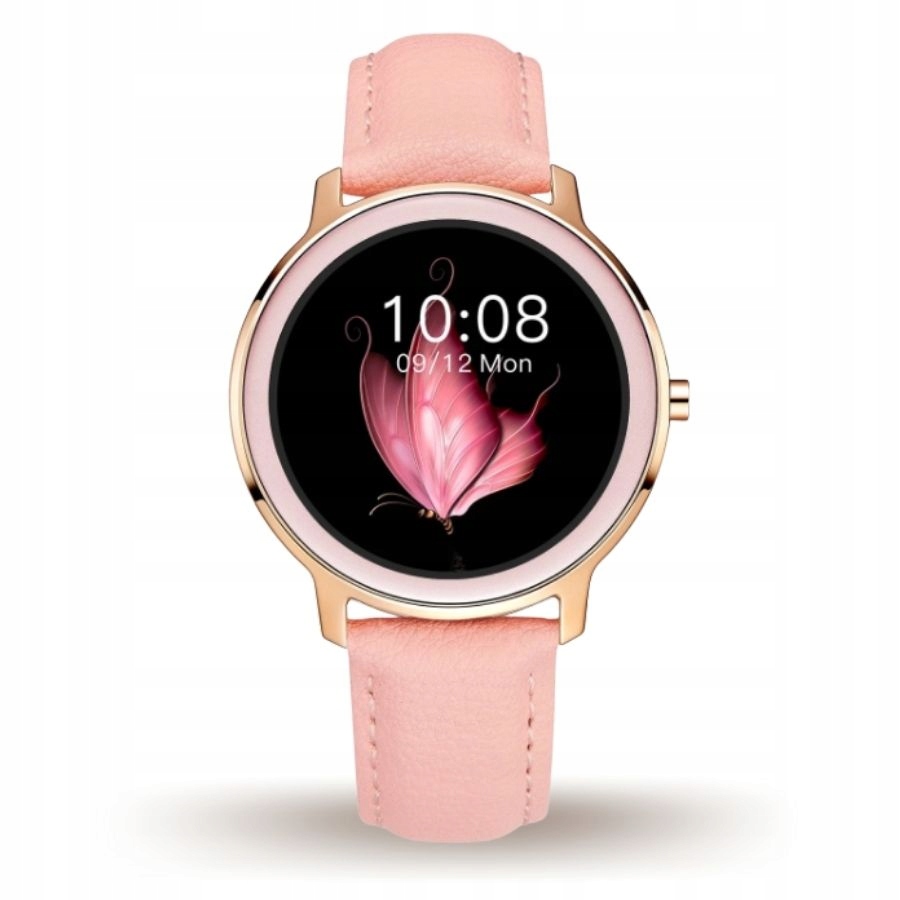 Zegarek Damski Cienki Smartwatch R18 Gold Rose