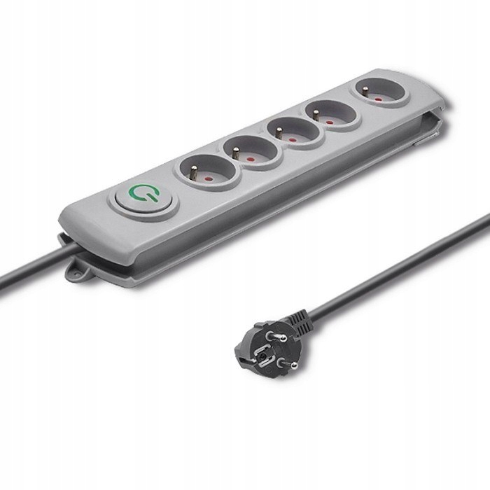 Qoltec Listwa antyprzepięciowa 5 gniazd 1.8m S