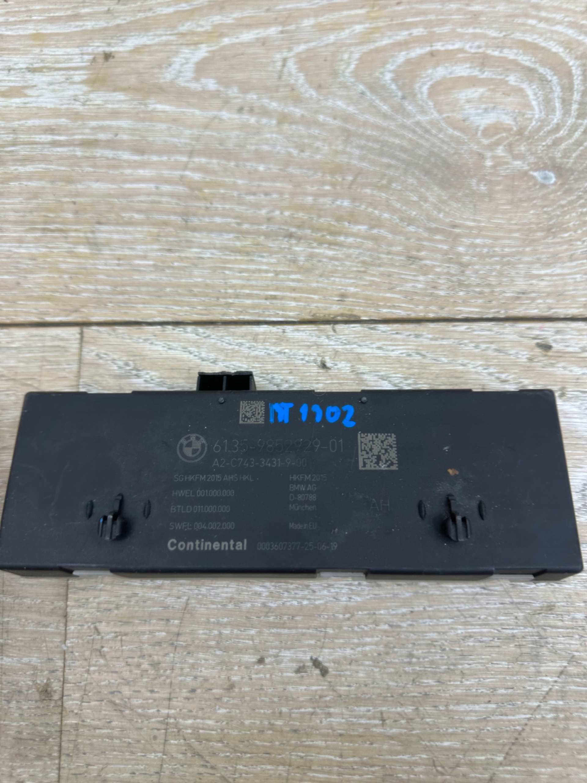 module control unit bonnet BMW 6GT G32 9852929