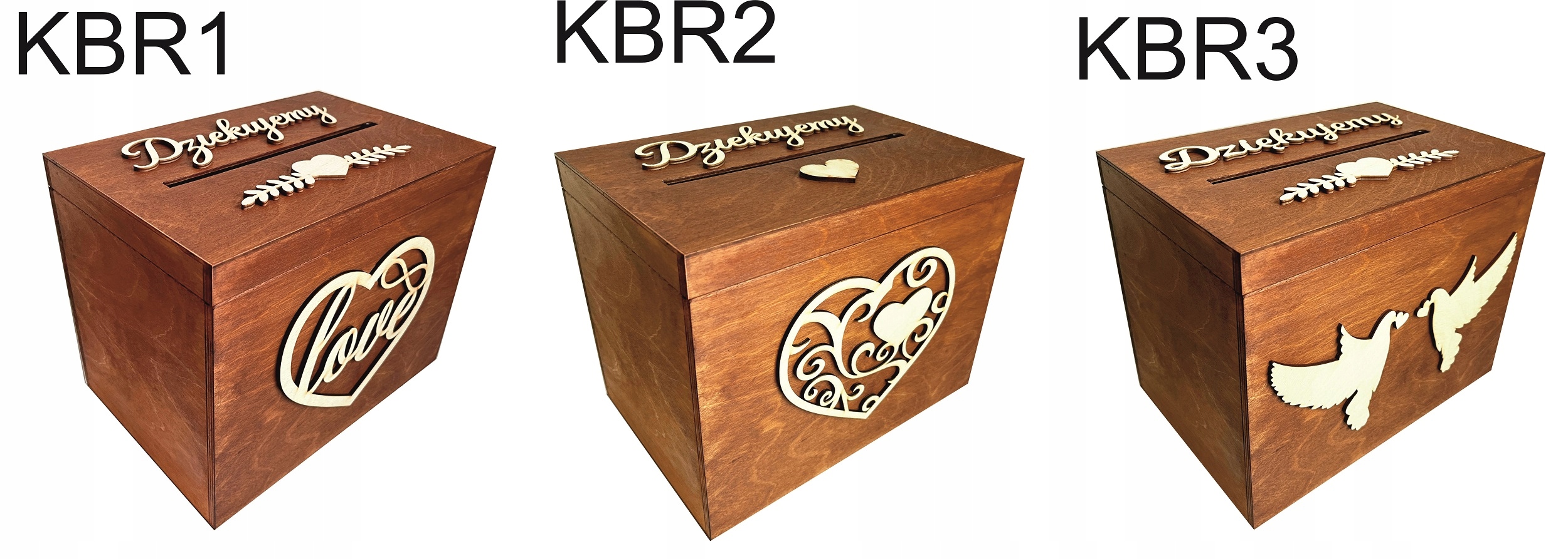 Drewniane pudełko na koperty i pieniądze skrzynka na ślub wesele duże Rodzaj pudełko z mchem