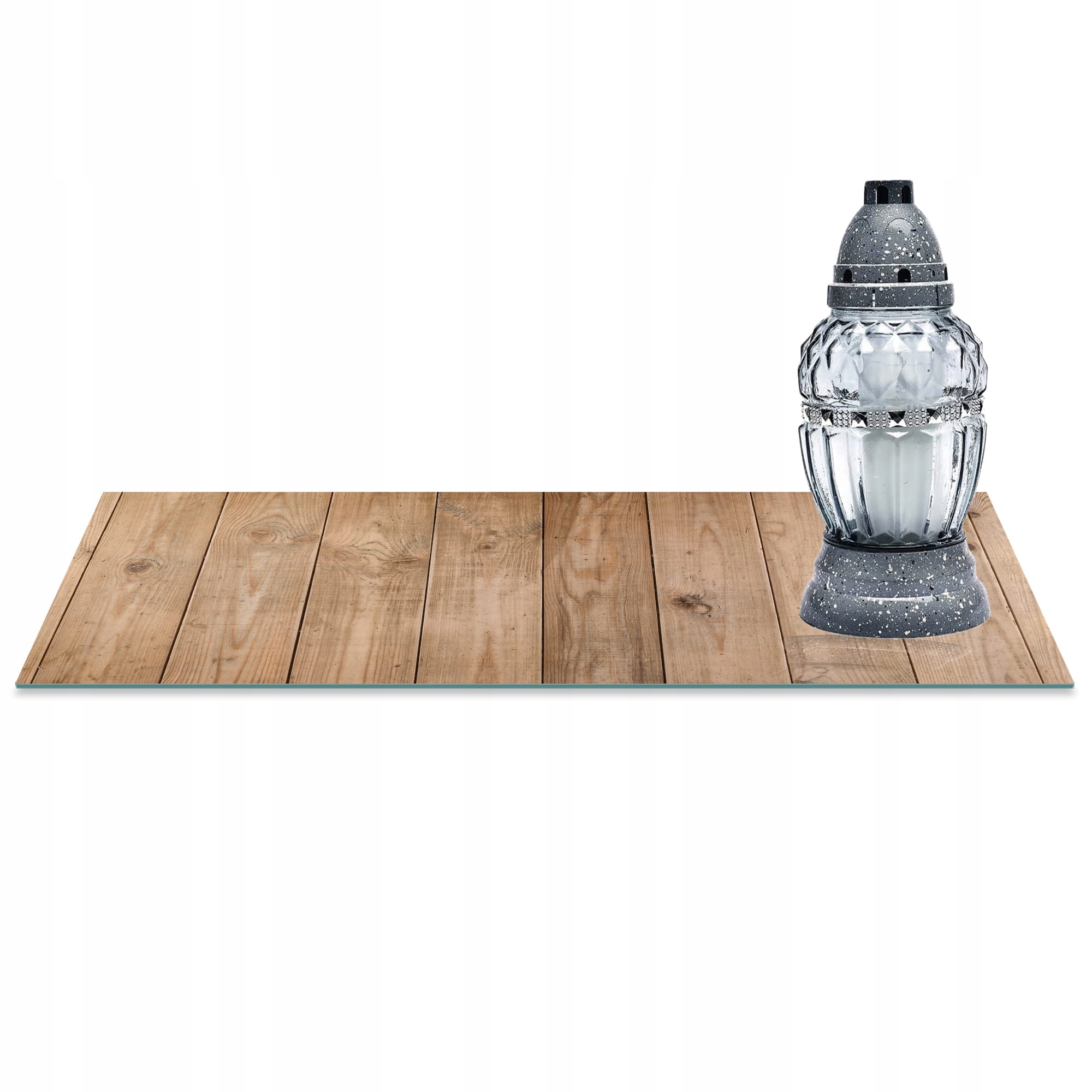 SZKLANA PODSTAWKA POD ZNICZE 60x30cm Panele 103d