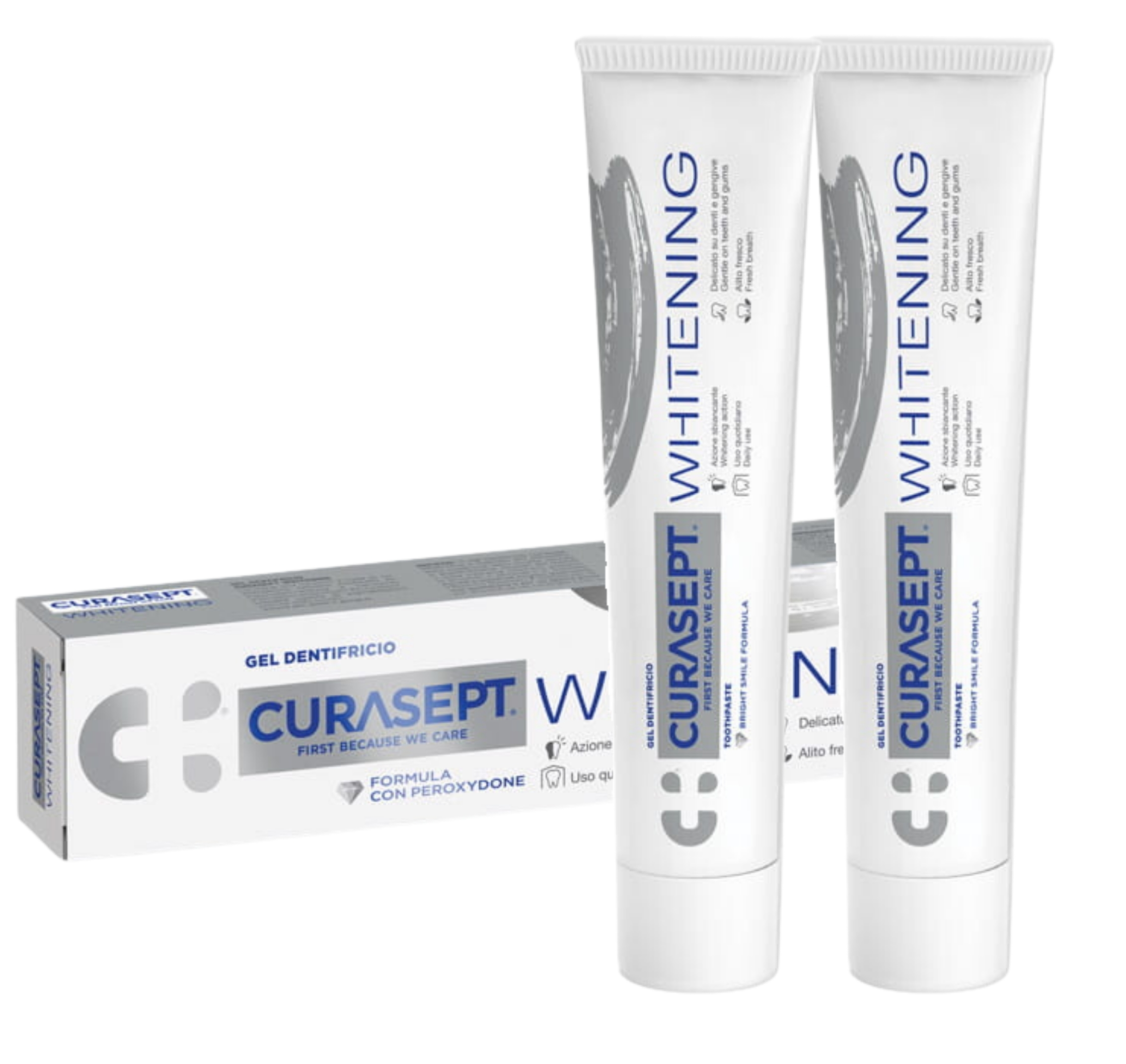 Curasept Pasta do zębów wybielająca z nadtlenkiem i Pvp 75 ml 2 szt