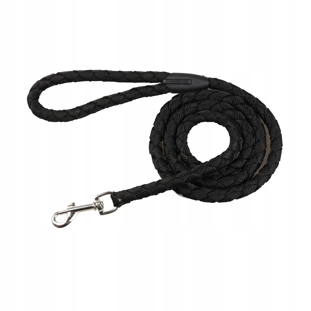 

Smycz dla psa czarna, długa 150 cm, mocna