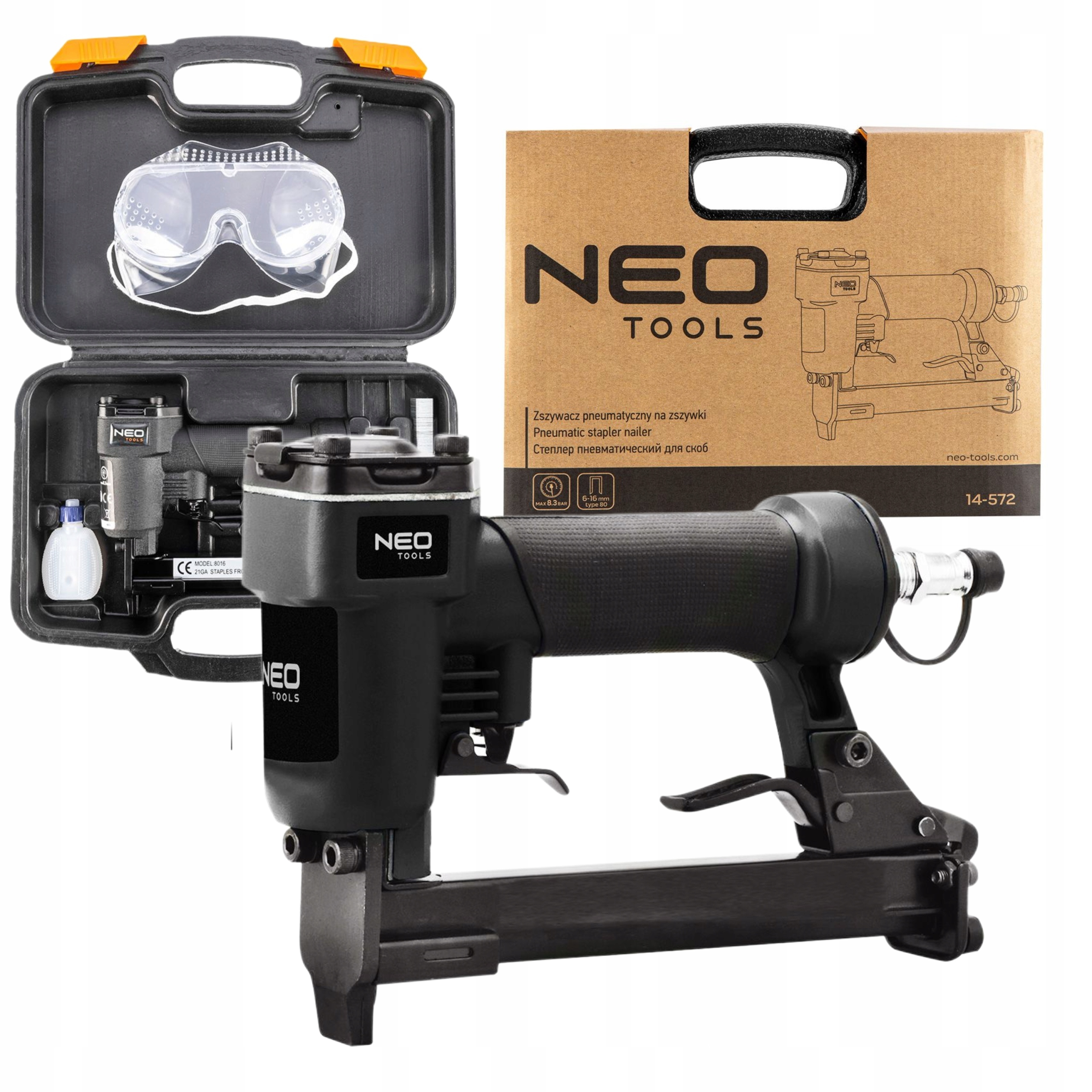 Neo Pneumatická Sponkovačka 6-16 MM Na Sponky Typ 80 14-572