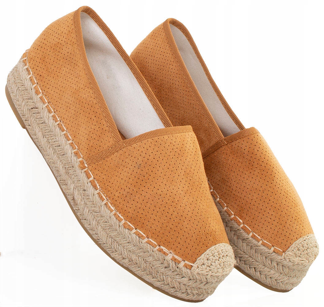 

6559 Camel Espadryle Balerinki Na Platformie 38