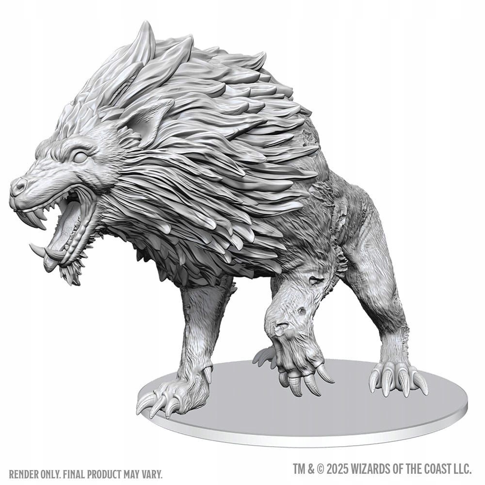 D+D Nolzur's Marvelous Miniatures Unpainted Miniatures Dire Worg 11 CM